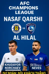 Dự đoán AFC Champions League Nasaf Qarshi đối đầu Al Hilal Sức mạnh từ dàn sao Saudi Arabia