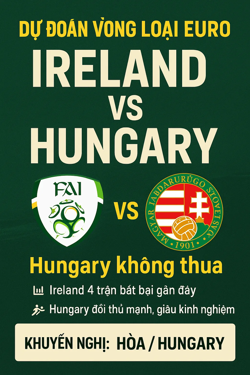 Dự đoán vòng loại Euro: Ireland VS Hungary｜Trận đấu căng thẳng, Hungary có thể bất bại
