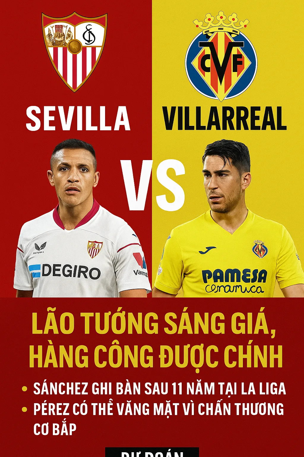 La Liga Tips: Sevilla vs Villarreal Yellow Submarine chasing first away win