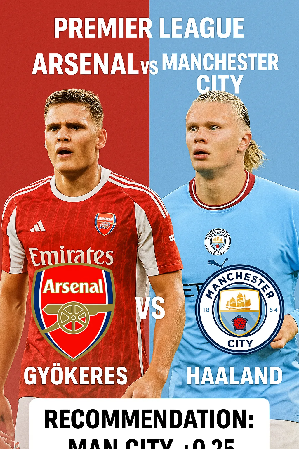 Premier League Prediction Arsenal vs Manchester City