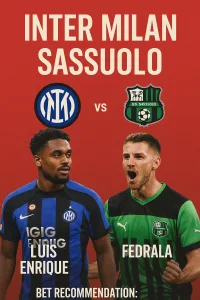 Serie A Prediction Inter Milan vs Sassuolo | Nerazzurri aiming to bounce back at home