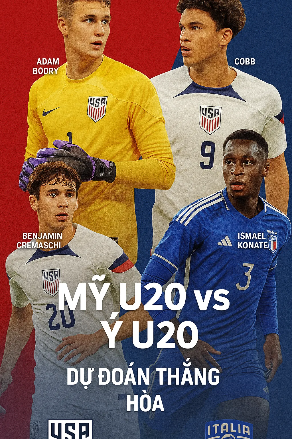 Phân tích chuyên gia · Mỹ U20 đối đầu Ý U20 – Cuộc chiến giữa hai thế lực trẻ