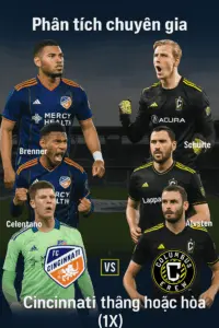 Phân tích chuyên gia – Cincinnati đối đầu Columbus Crew, chủ nhà tự tin hướng đến chiến thắng
