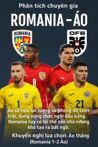 Phân tích chuyên gia – Romania vs Áo Cuộc đọ sức giữa bản lĩnh và đẳng cấp