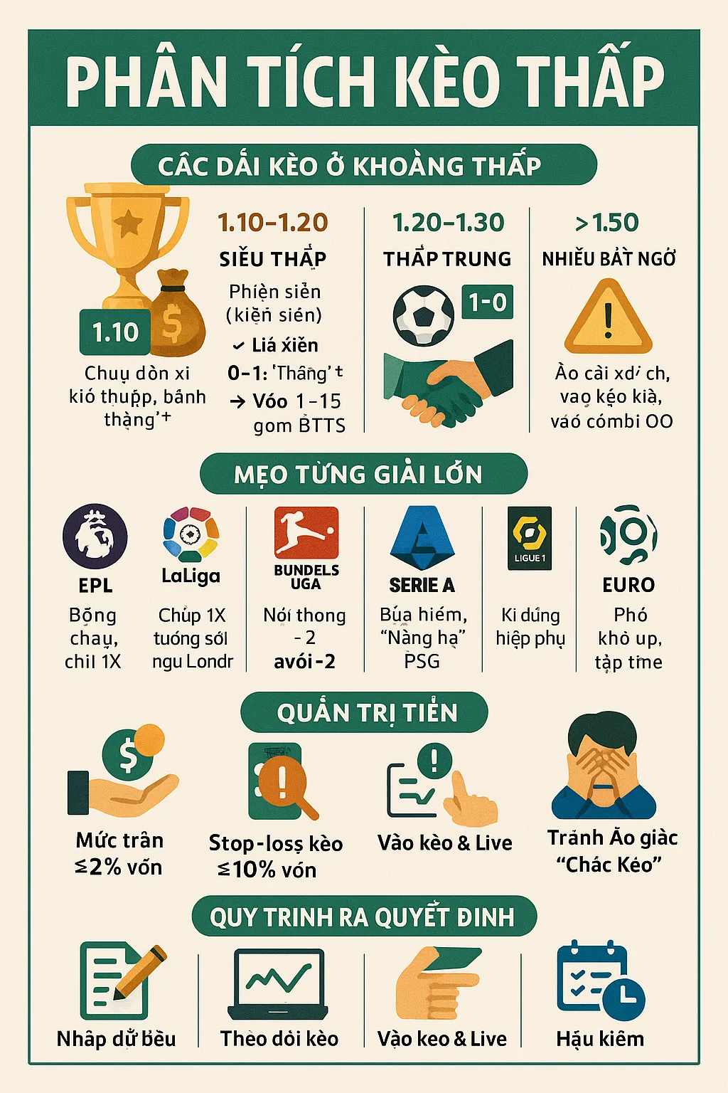 Phân tích sâu tỷ lệ cược bóng đá 2025: Chiến lược thực chiến với khoảng thấp của kèo chủ thắng ở 5 giải lớn