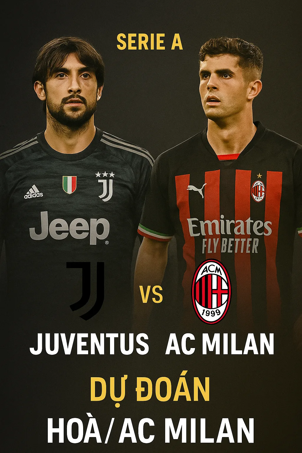 Serie A – Juventus đối đầu AC Milan Cuộc chiến của bản lĩnh và phong độ