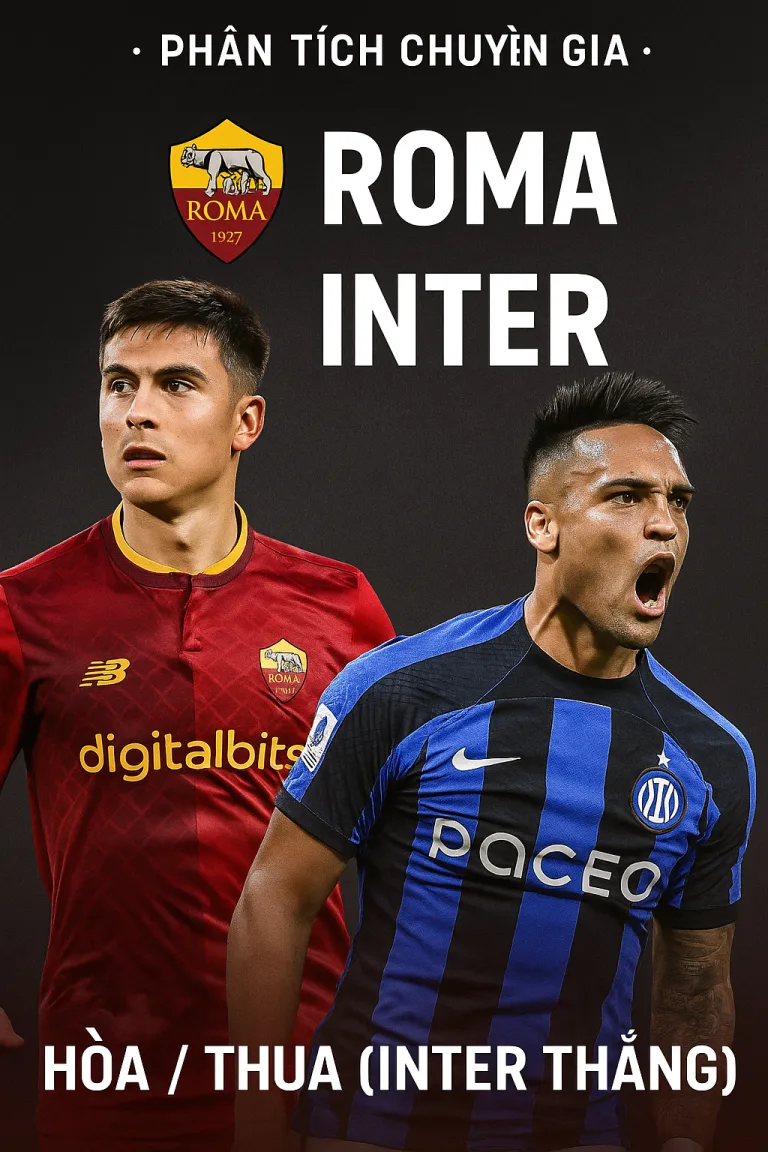 Serie A – Roma đối đầu Inter Milan Trận chiến giữa hàng thủ thép và sức mạnh tấn công