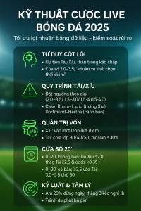 【Cập nhật 2025】Kinh nghiệm cược live bóng đá kèo Tài Xỉu & thực chiến kèo chấp