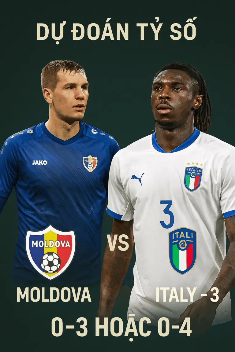 Dự đoán tỷ số Moldova gặp Italy – Chênh lệch đẳng cấp quá lớn, đội khách sáng cửa thắng đậm