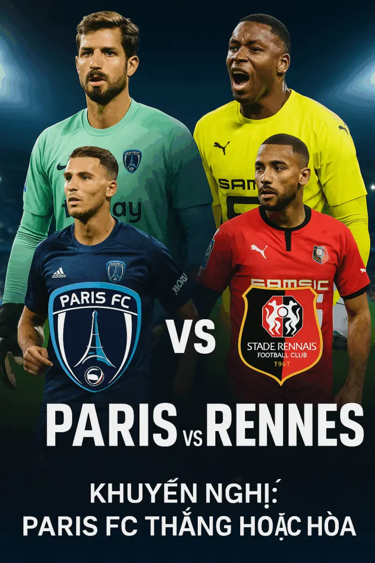 Dự đoán tỷ số – Paris FC gặp Rennes, cuộc đối đầu cân bằng nhưng lợi thế nghiêng về chủ nhà