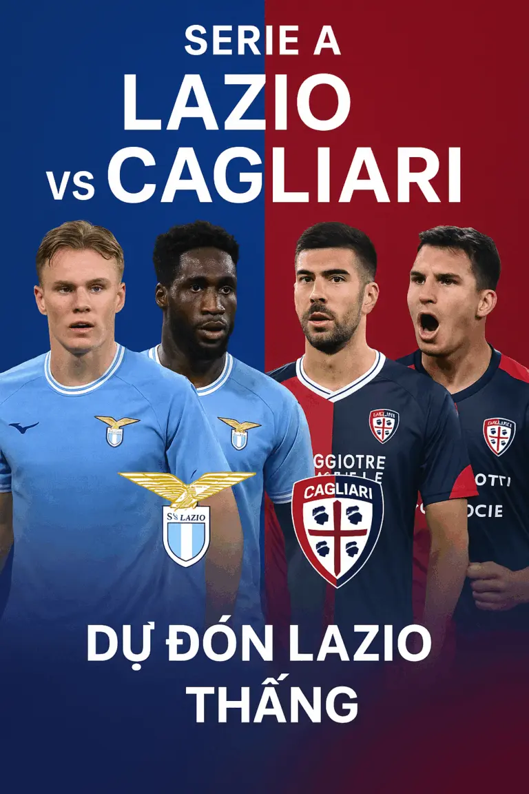 Lazio đối đầu Cagliari – Cơ hội vàng cho Đại bàng xanh giữ trọn 3 điểm