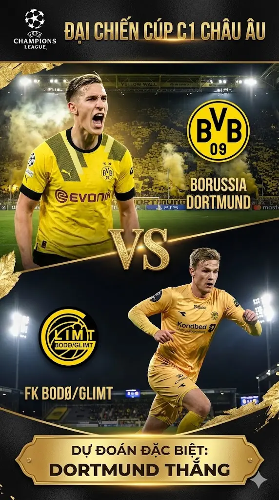 Phân tích chuyên gia | Dortmund vs Bodø/Glimt | Cơn lốc vàng đen nuốt chửng khách lạ