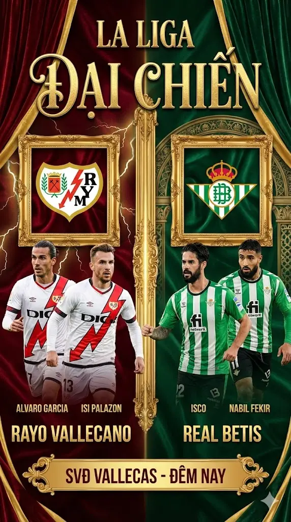 Đêm trường Vallecas Rayo Vallecano vs Real Betis Khi tia chớp gãy cánh trước tham vọng trời Âu