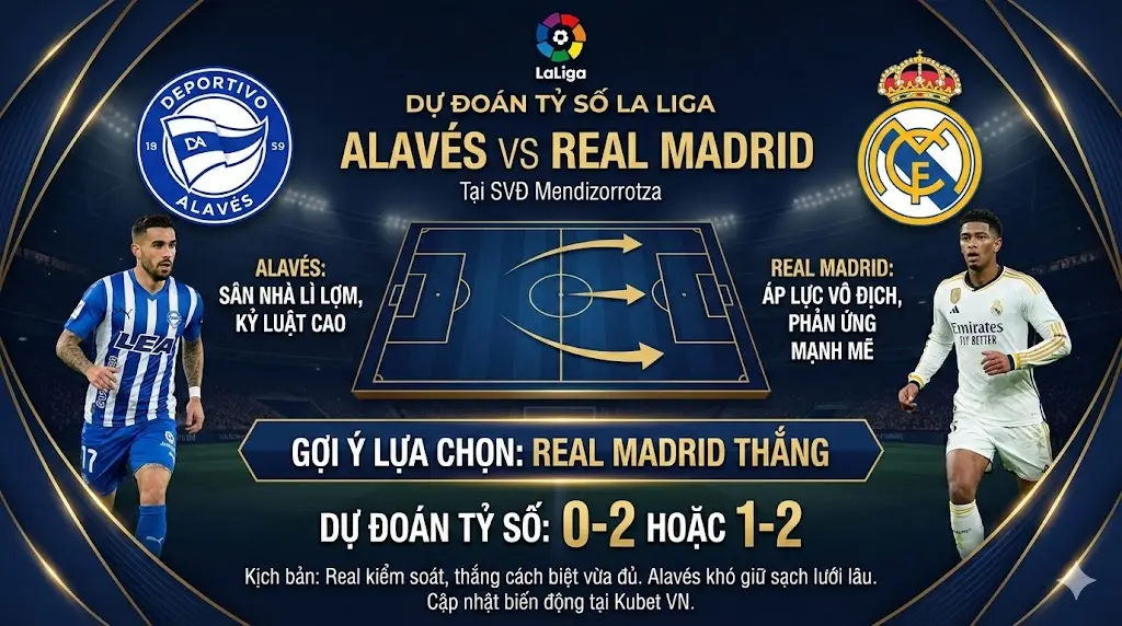 Dự đoán tỷ số Alavés vs Real Madrid