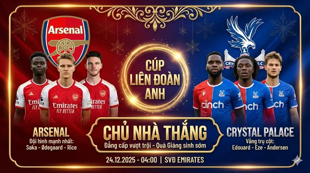 Nhận định Arsenal vs Crystal Palace