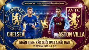 Nhận định Ngoại Hạng Anh Chelsea vs Aston Villa: Đại chiến Stamford Bridge khách lấn chủ nhà?