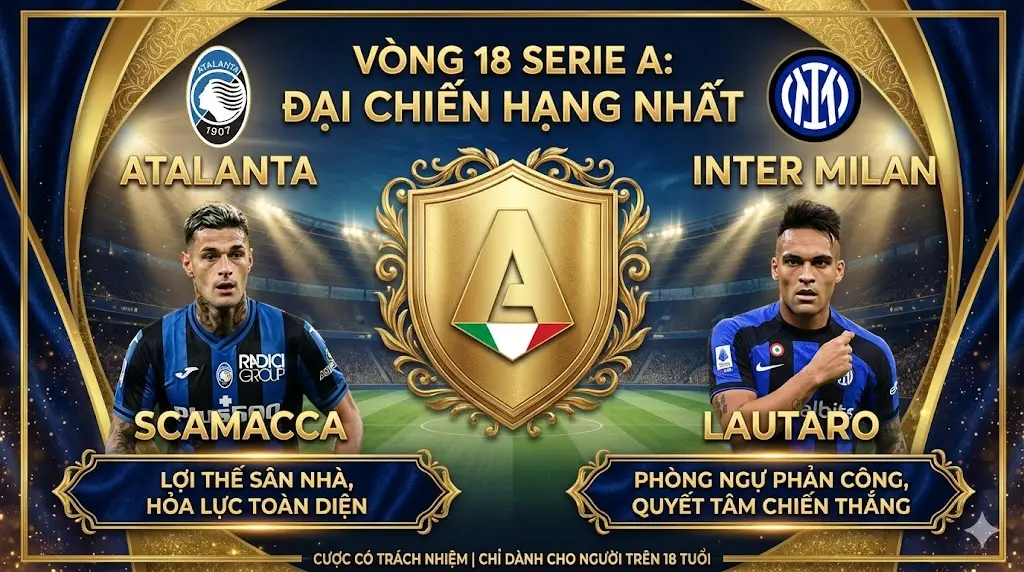 Nhận định Serie A Atalanta vs Inter Milan: Đại chiến giữ ngôi đầu, bản lĩnh Nerazzurri sân khách
