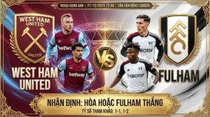 Nhận định bóng đá West Ham vs Fulham: Hàng thủ tan hoang Búa tạ khó đứng vững