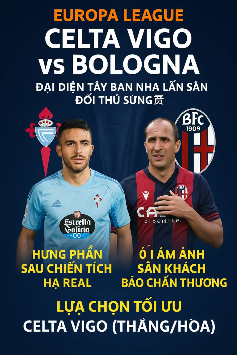 Trận đấu đáng chú ý Europa League Celta Vigo vs Bologna