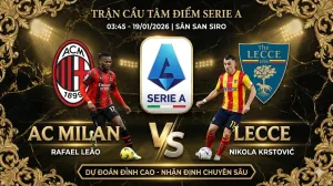 Soi kèo Serie A: AC Milan vs Lecce – “Rossoneri” thị uy tại thánh địa San Siro