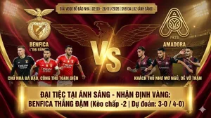 Soi kèo Bồ Đào Nha: Benfica vs Amadora | “Đại bàng” mở tiệc tại Ánh Sáng, chờ cơn mưa bàn thắng trút xuống đội khách