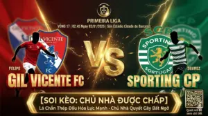 [Soi Kèo Primeira Liga] Gil Vicente vs Sporting Lisbon: Lá chắn thép đấu hỏa lực mạnh nhất giải, chủ nhà quyết gây bất ngờ