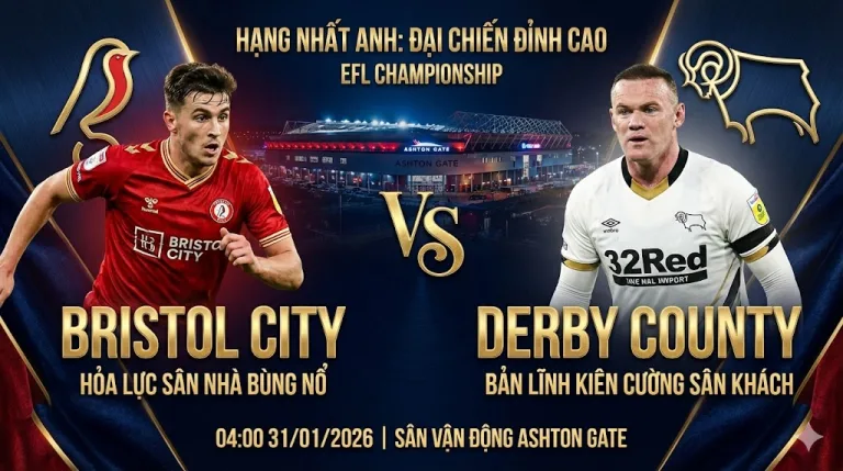 Nhận định Hạng Nhất Anh Bristol City vs Derby County