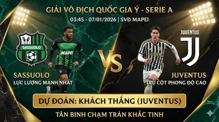 Sassuolo vs Juventus | Tân binh chạm trán khắc tinh