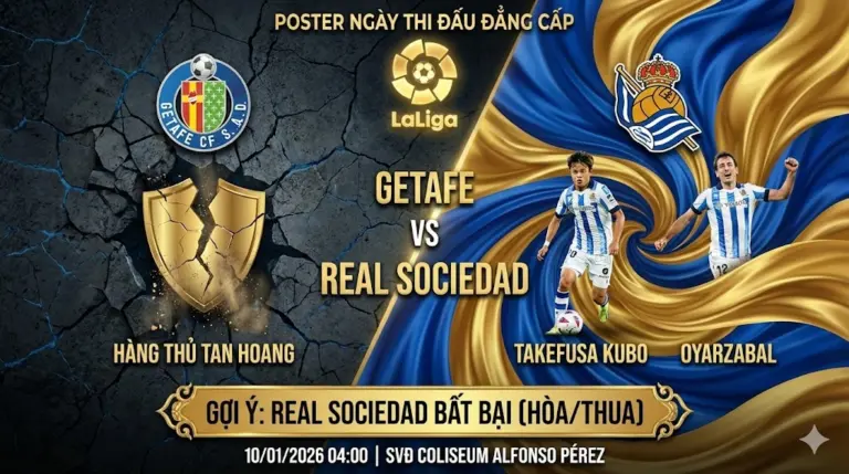 Soi kèo La Liga Getafe vs Real Sociedad