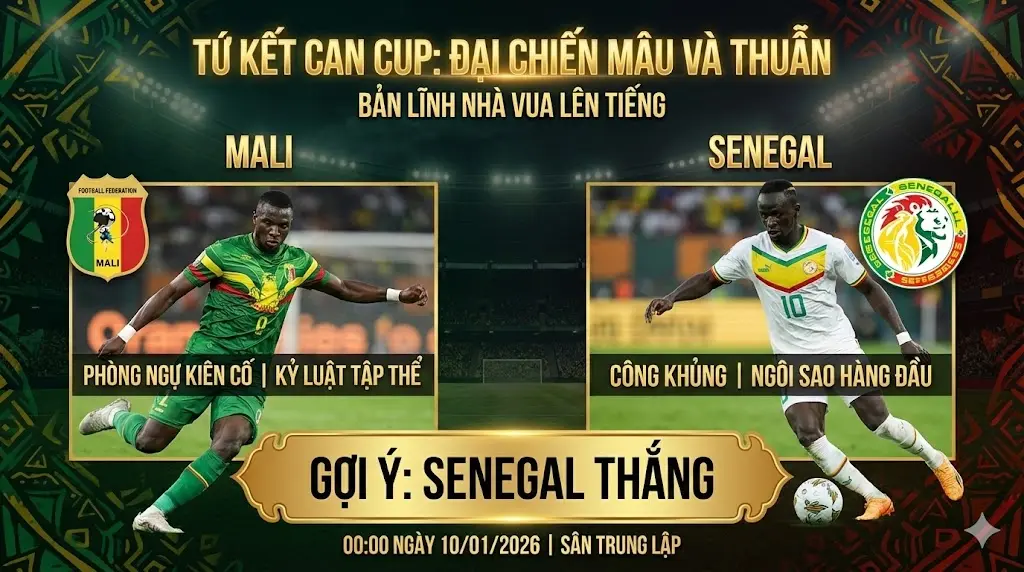 Soi kèo Tứ kết CAN Cup Mali vs Senegal