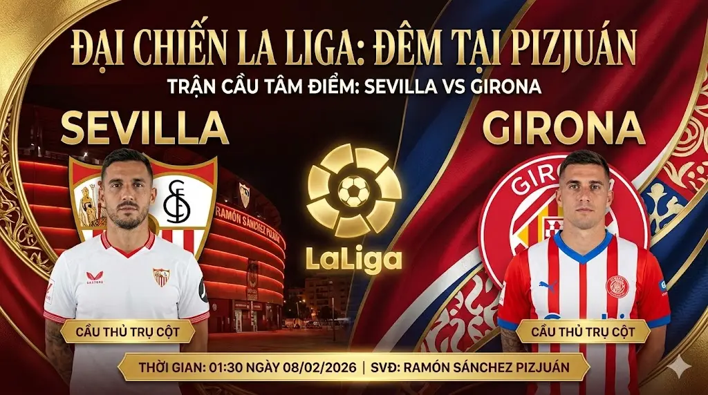 Đại chiến La Liga Sevilla vs Girona