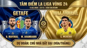 Soi kèo La Liga: Getafe vs Villarreal – Chủ nhà “đổ bê tông”, Tàu Ngầm Vàng mắc cạn