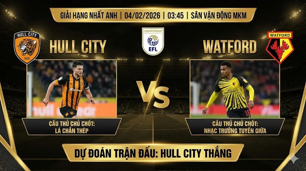 Hull City vs Watford: Quyết chiến top 3, điểm tựa hàng thủ sân nhà