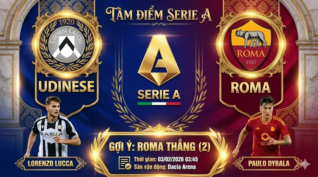 Soi kèo Udinese vs AS Roma